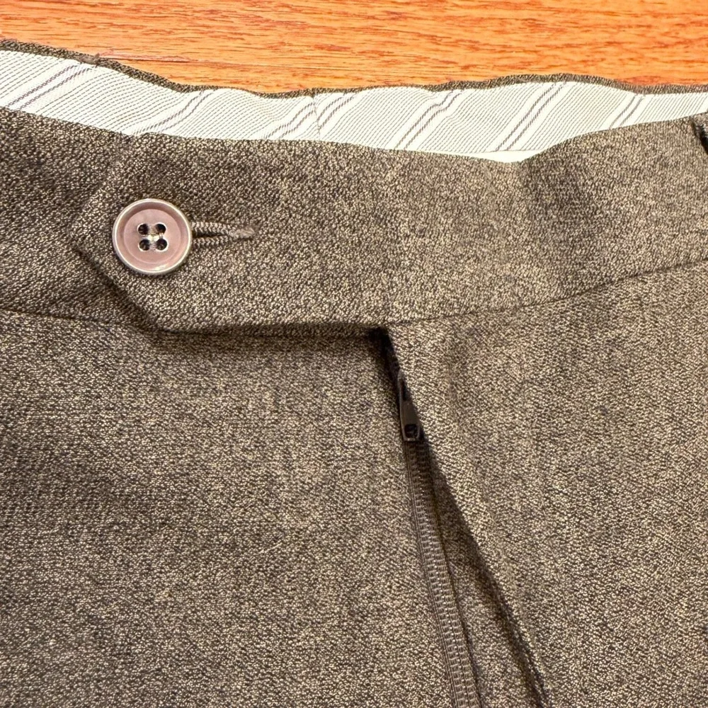 Ermenegildo Zegna Soft Wool Pleated Pants Fits Mens 34x30 Green Cuffed *READ